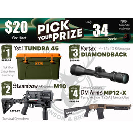 DRAW #1974 - Pick Your Prize - Yeti, Steambow, Vortex OR Cariboo!