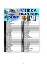 DRAW #1967 - Take Your Pick - Tikka, Henry, Bergara OR Excalibur!