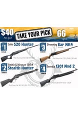 DRAW #1977 - Take Your Pick - Sako, Smith & Wesson, Browning OR Beretta!