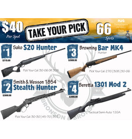 DRAW #1977 - Take Your Pick - Sako, Smith & Wesson, Browning OR Beretta!