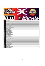 DRAW #1970 - Pick Your Prize - Rhino, Avian-X, Yeti OR Burris!