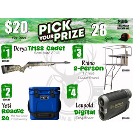 DRAW #1978 - Pick Your Prize - Derya, Yeti, Rhino OR Leupold!