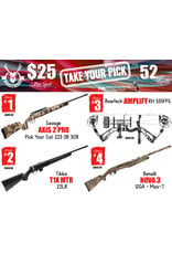 DRAW #1980 - Take Your Pick - Savage, Tikka, Bowtech OR Benelli!