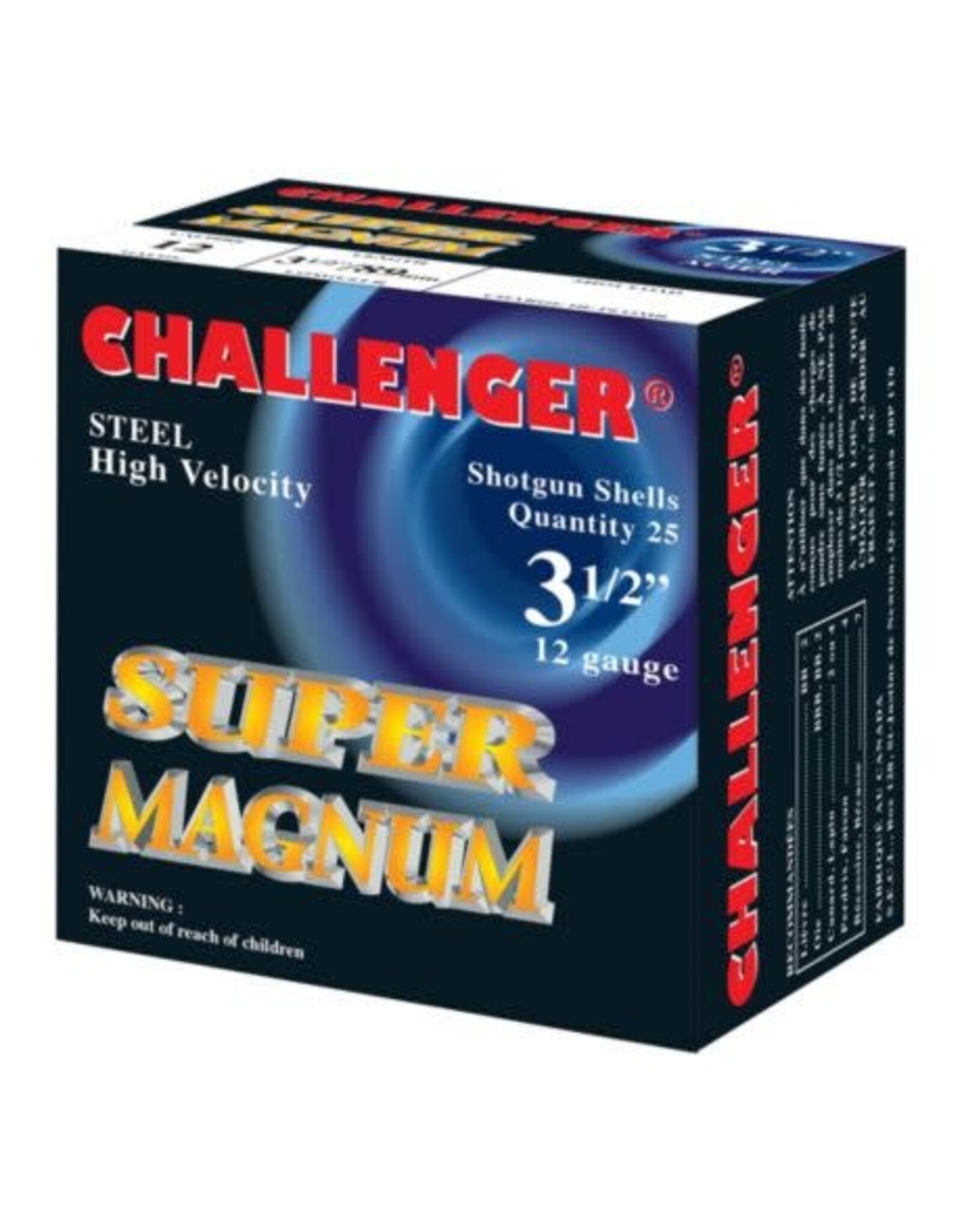 Challenger Challenger 12 GA. 3.5" SUPER MAG 1.1/2 OZ BB STEEL SHOT