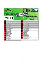 DRAW #1969 - Take Your Pick - Tactacam, Adler, Yeti OR Steiner!