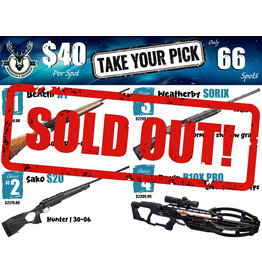 DRAW #1975 - Take Your Pick - Benelli, Sako, Weatherby OR Ravin!