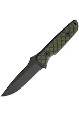 Spartan Blades Spartan Blades Professional Grade Alala Fixed Blade Knife 3.75" 1095 Black Powder Coated Blade, Green Micarta Handles, Black Injection Molded Sheath - SBSL004BKGR