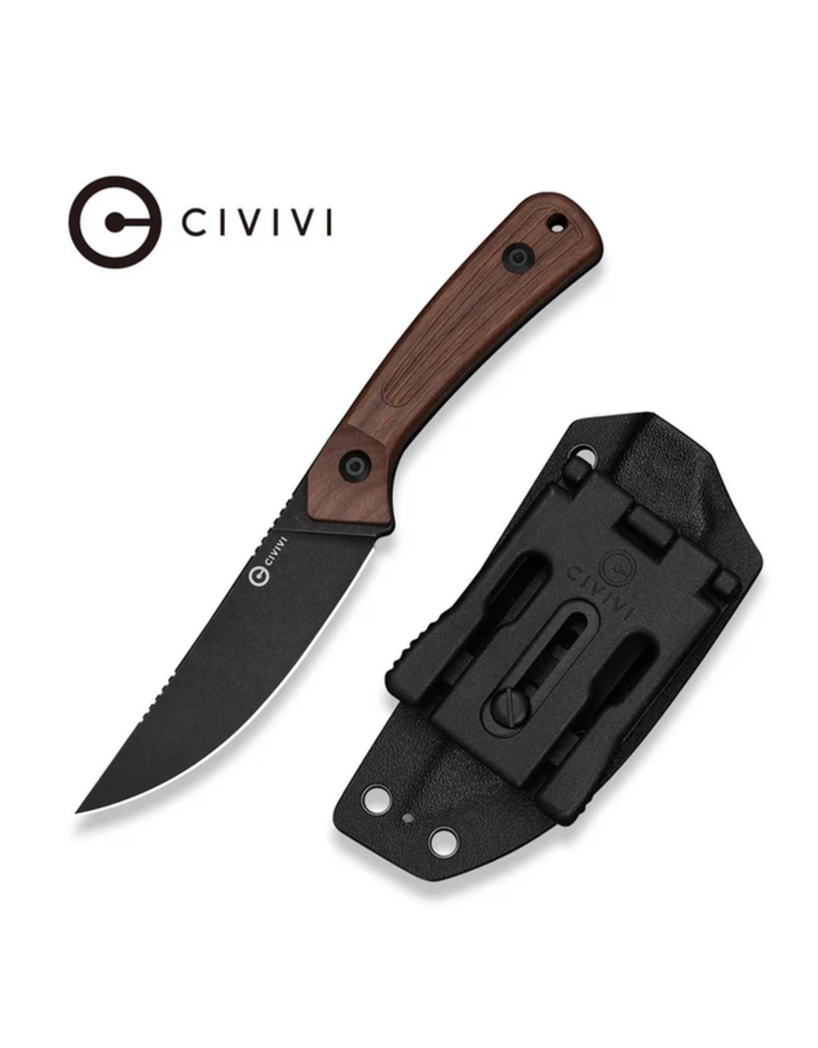 Civivi CIVIVI Carveth Hunting Fixed Blade Knife Guibourtia Wood Handle