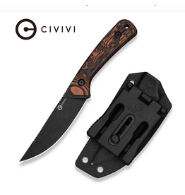 Civivi CIVIVI Carveth Hunting Fixed Blade Knife Orange & Black G10 Handle