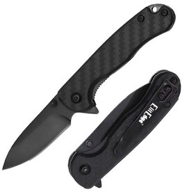 Elitedge ElitEdge Linerlock Folding Knife 2.25" 8Cr13MoV Steel Blade Carbon Fiber Handle