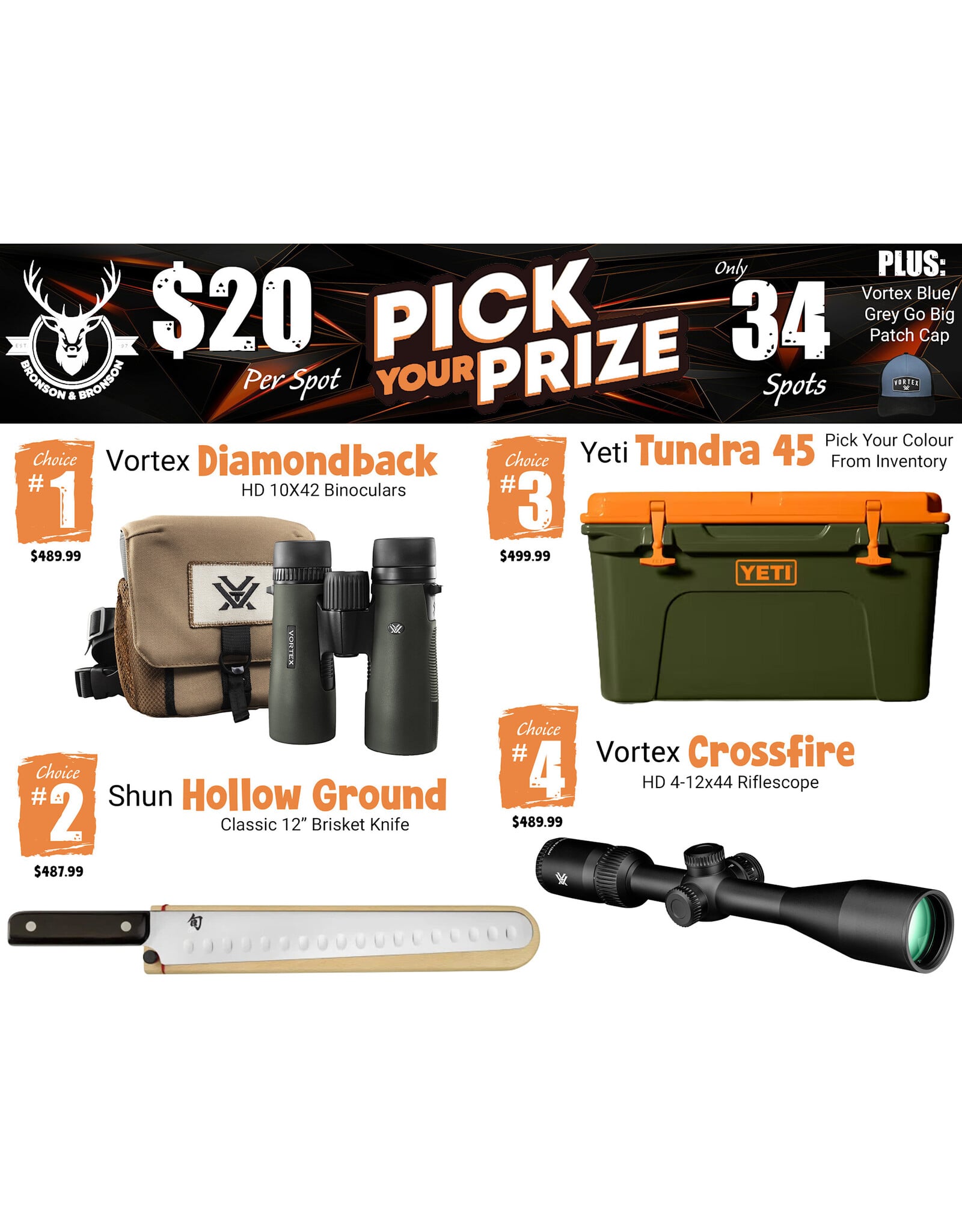 DRAW #1985 - Pick Your Prize - Vortex, Shun OR Yeti!