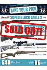 DRAW #1982 - Take Your Pick - Benelli OR Bergara, Traditions & Winchester!