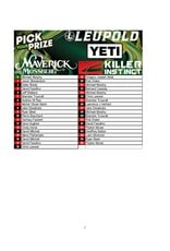 DRAW #1981 - Pick Your Prize - Yeti, Maverick, Killer Instinct OR Leupold!