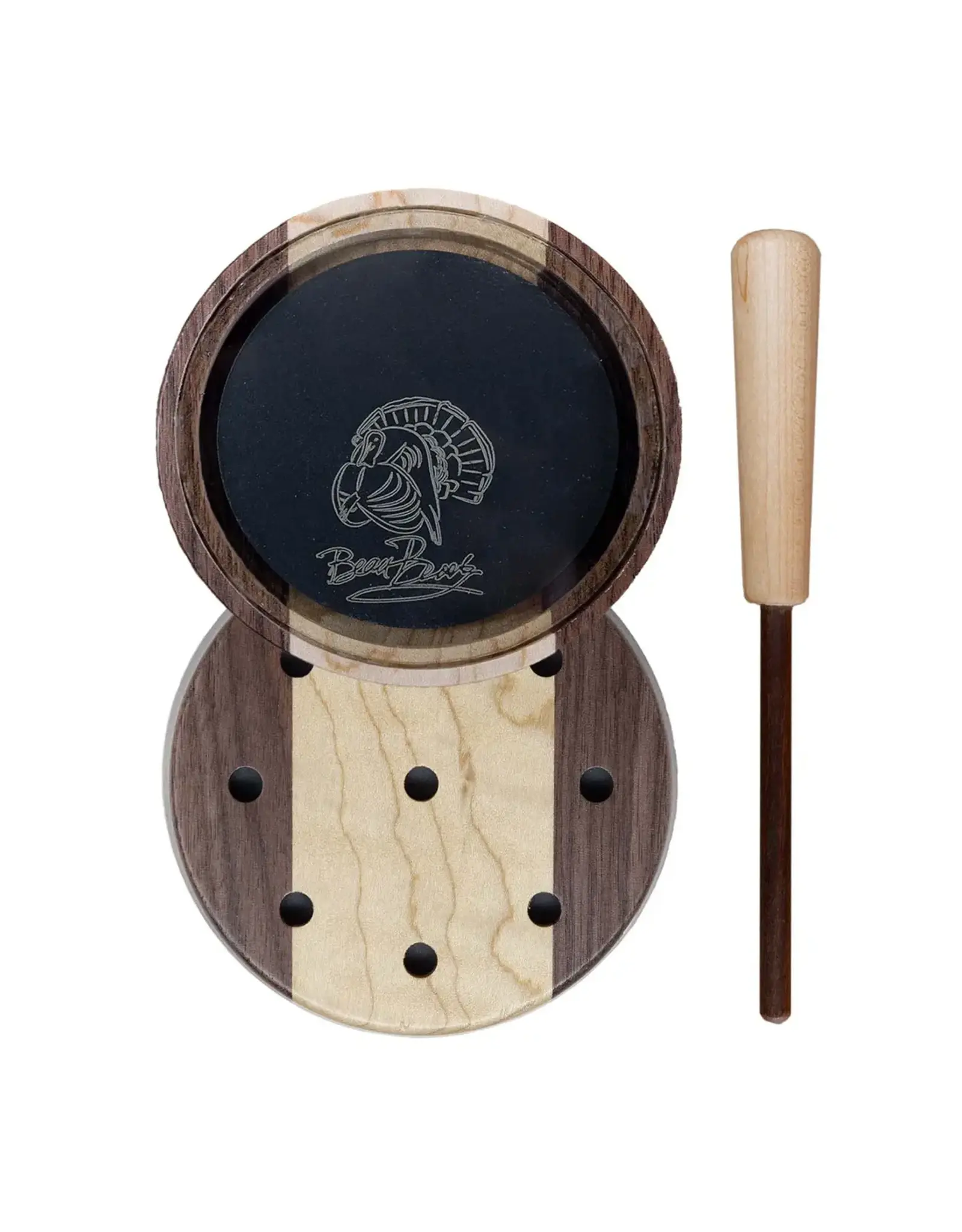 Beau Brooks Limited Edition Signature Pot Call Black Walnut + Curly Maple Pot