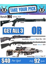 DRAW #1988 - Take Your Pick - Benelli M4 Tactical OR Take All 3!