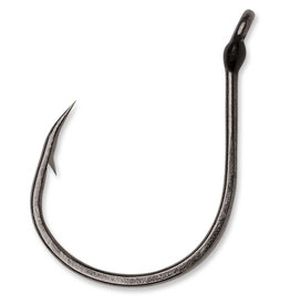VMC VMC Wacky Hook, Size 2, Extra Wide Gap, Down Eye, Black Nickel, 6 per Pack