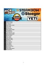 DRAW #1983 - Pick Your Prize - Steambow, Rhino, Yeti OR Stoeger!