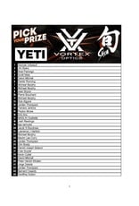 DRAW #1985 - Pick Your Prize - Vortex, Shun OR Yeti!