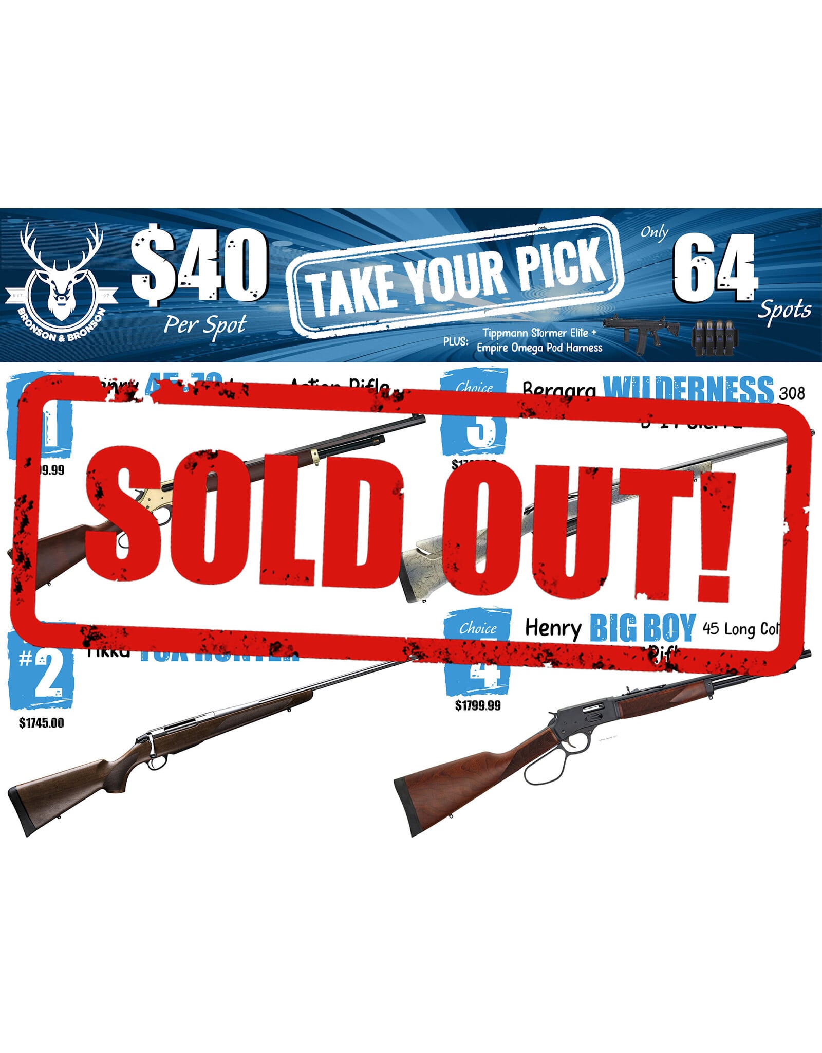 DRAW #1984 - Take Your Pick - Henry, Tikka OR Bergara!