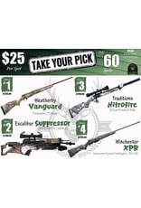 DRAW #1991 - Take Your Pick - Weatherby, Excalibur, Traditions OR Winchester!