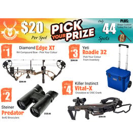 DRAW #1993 - Pick Your Prize - Diamond, Steiner, Yeti OR Killer Instinct!