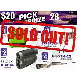 DRAW #1990 - Pick Your Prize - Yeti, Leupold, Rhino OR Derya!