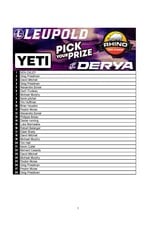 DRAW #1990 - Pick Your Prize - Yeti, Leupold, Rhino OR Derya!