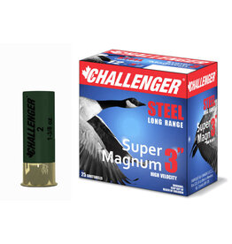 Challenger Challenger Super Mag 12 GA, 3", 1-1/4oz, #3 Steel 25rds
