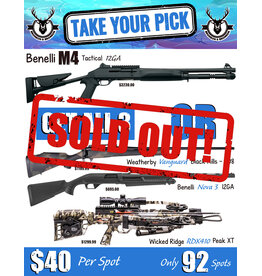 DRAW #1988 - Take Your Pick - Benelli M4 Tactical OR Take All 3!
