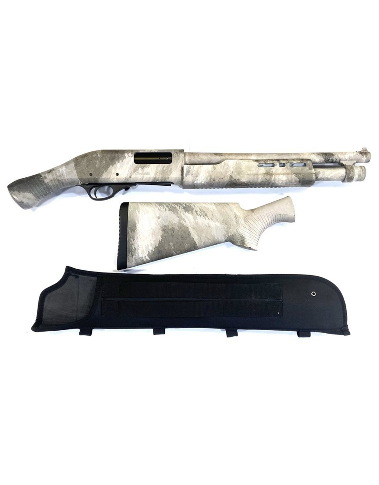 Churchill Churchill Shockwave Camo 12 Ga 15″ Barrel Pump Action Shotgun w/Scabbard