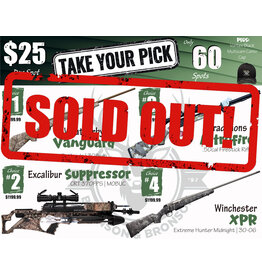 DRAW #1991 - Take Your Pick - Weatherby, Excalibur, Traditions OR Winchester!