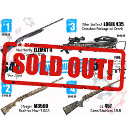DRAW #1994 - Take Your Pick - Weatherby, Stoeger, Killer Instinct OR CZ!