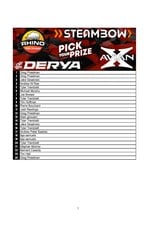 DRAW #1995 - Pick Your Prize - Rhino, Derya, Avian-X OR Steambow!