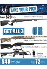 DRAW #1998 - Take Your Pick - Sako OR Take All 3!