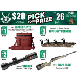 DRAW #1999 - Pick Your Prize - Yeti, Burris, Avian-X OR Derya!