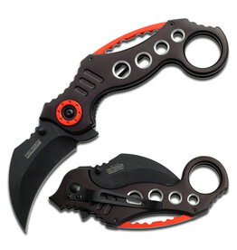 Master Cutlery MTech USA - Folding Karambit Knife - Black/Red MT-529BK
