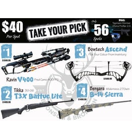 DRAW #2005 - Take Your Pick - Ravin, Tikka, Bowtech OR Bergara!