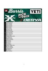 DRAW #1999 - Pick Your Prize - Yeti, Burris, Avian-X OR Derya!