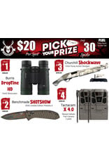 DRAW #2008 - Pick Your Prize - Burris, Benchmade, Churchill OR Tactacam!