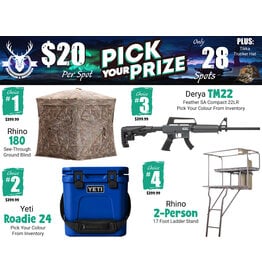DRAW #2012 - Pick Your Prize - Rhino, Yeti OR Derya!
