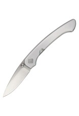 Ocaso Ocaso 42SMS Seaton Mini Satin AUS-10A Linerlock Knife Silver Stainless Handles