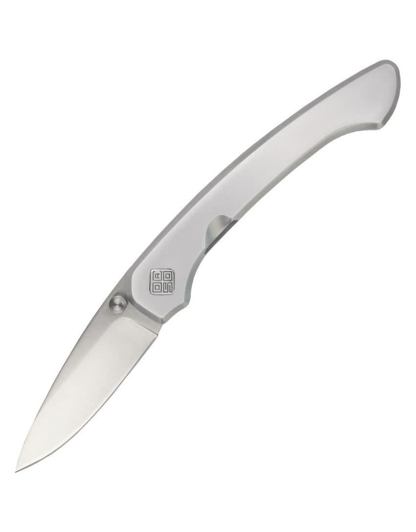 Ocaso Ocaso 42SMS Seaton Mini Satin AUS-10A Linerlock Knife Silver Stainless Handles