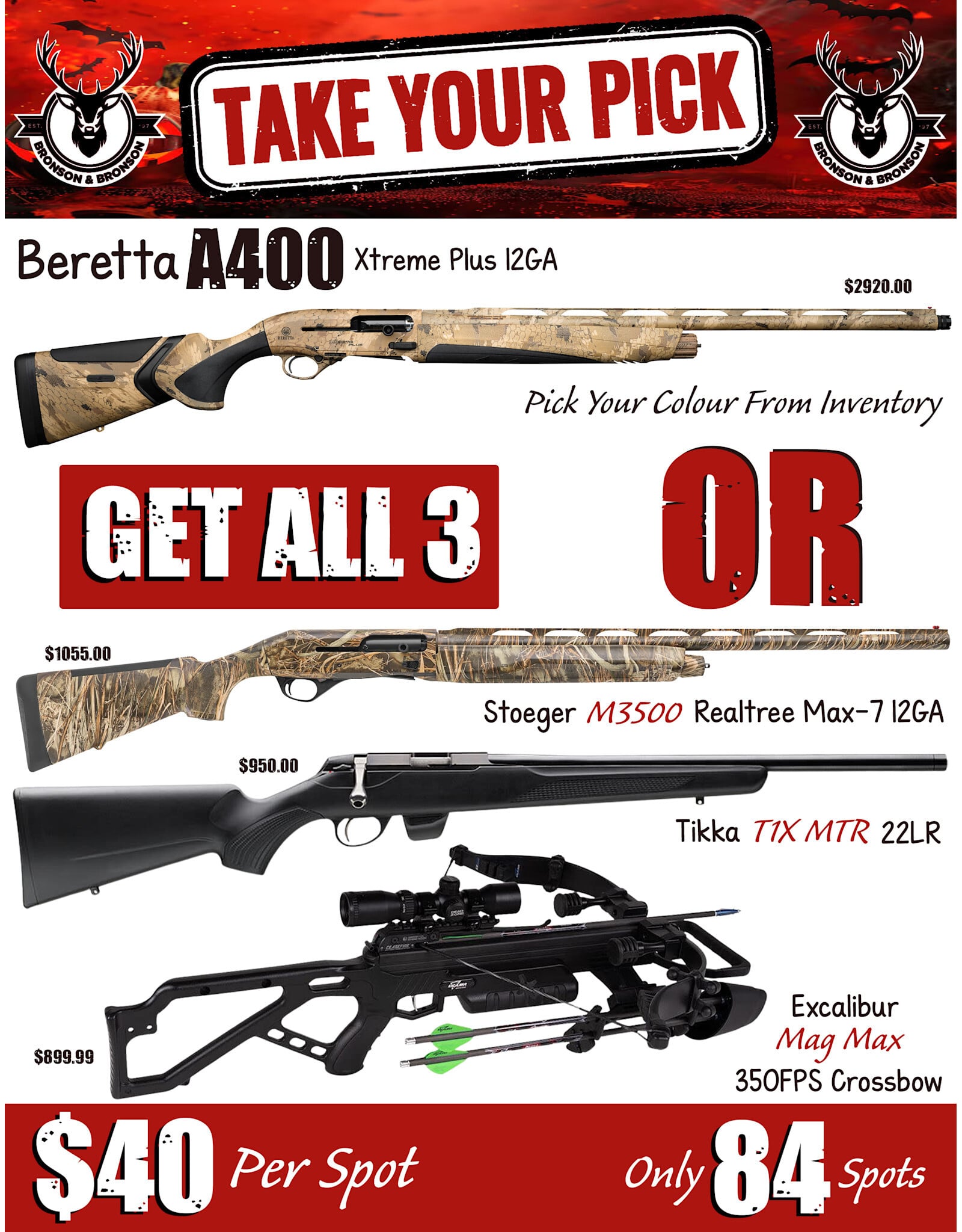 DRAW #2013 - Take Your Pick - Beretta OR Take All 3!