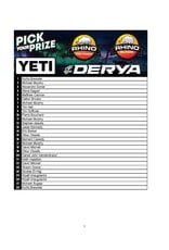 DRAW #2012 - Pick Your Prize - Rhino, Yeti OR Derya!