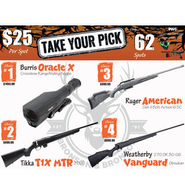 DRAW #2015 - Take Your Pick - Burris, Tikka, Ruger OR Weatherby!