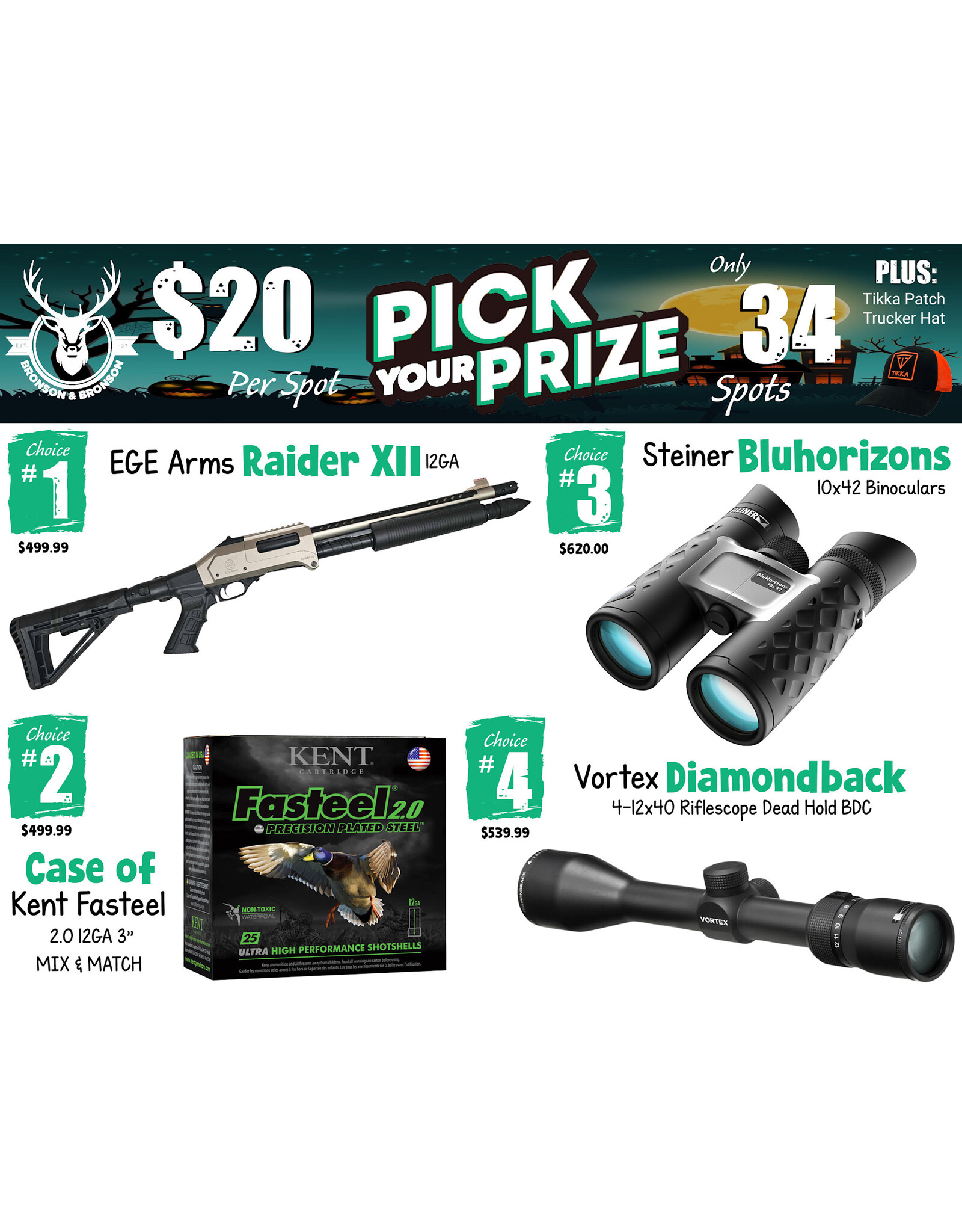 DRAW #2016 - Pick Your Prize - EGE Arms, Kent, Steiner OR Vortex!