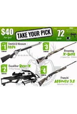DRAW #2018 - Take Your Pick - Smith & Wesson, Excalibur, Browning OR Franchi!