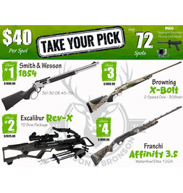 DRAW #2018 - Take Your Pick - Smith & Wesson, Excalibur, Browning OR Franchi!