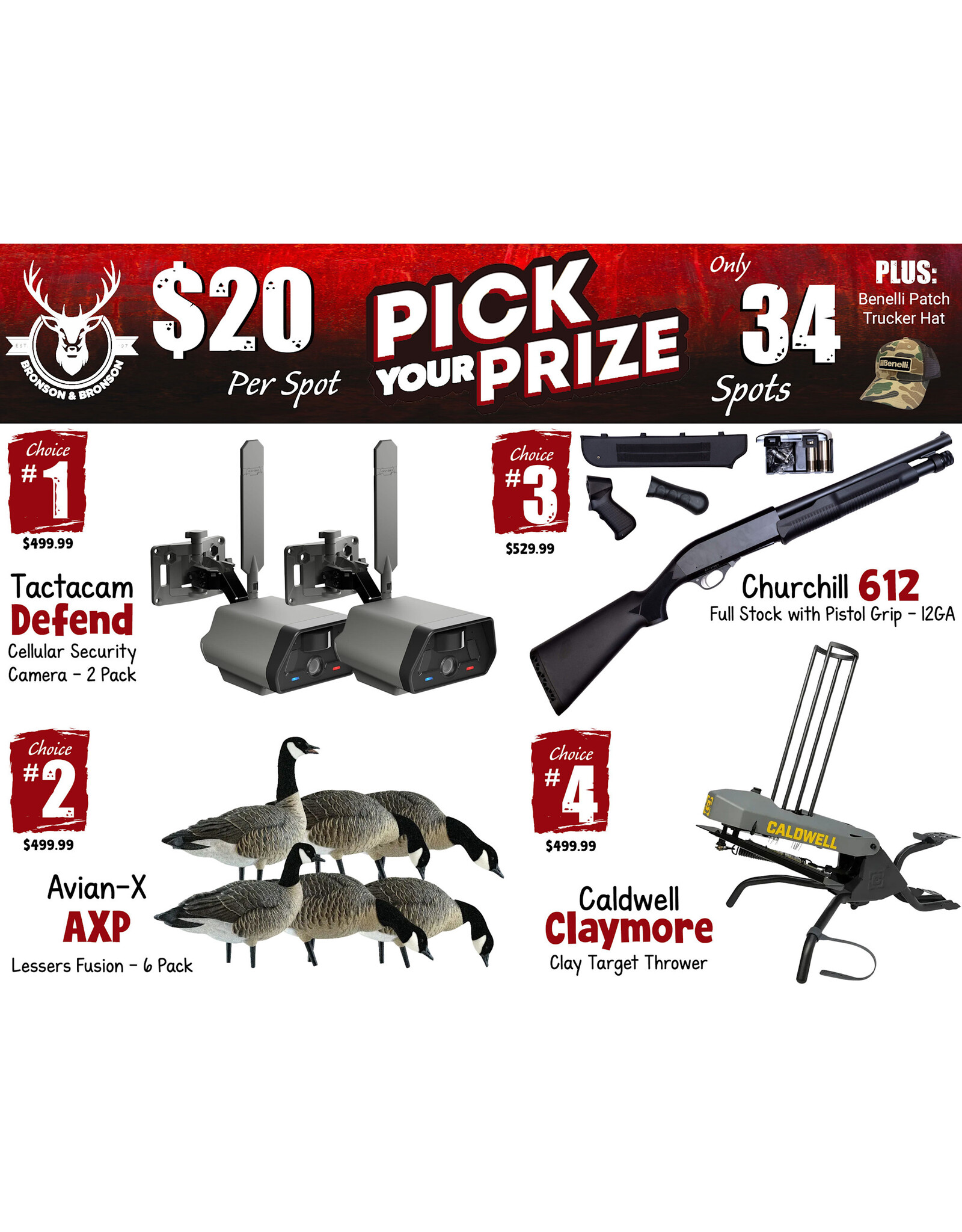 DRAW #2019 - Pick Your Prize - Tactacam, Avian-X, Churchill OR Caldwell!