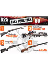 DRAW #2021 - Take Your Pick - Weatherby, Savage, Wicked Ridge OR Stoeger!